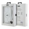 Karl Lagerfeld для iPhone 15 Pro чехол Crossbody PC/TPU NFT Karl Head прозрачный (MagSafe) + Cord