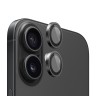 BlueO стекло для iPhone 16/16 Plus, Camera lens Armor Aluminium 2 шт. Black (+installer)