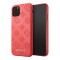 Чехол Guess 4G Peony Debossed Hard PU кожа для iPhone 11 Pro Max, красный