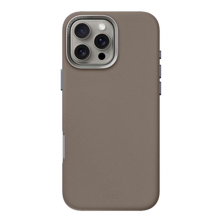 Uniq для iPhone 16 Pro чехол кожаный Lyden Grey (Magsafe)