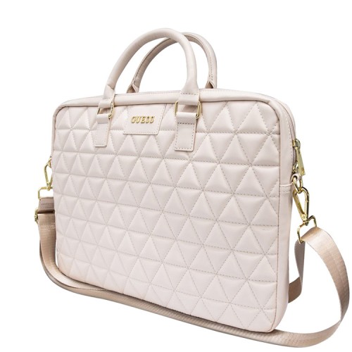 Сумка Guess Quilted для ноутбука до 15 дюймов, розовая