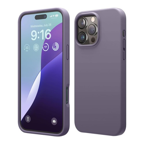 Elago для iPhone 16 Pro чехол Soft silicone (Liquid) Deep Lavender