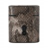 Guess Python PU leather case with metal logo для Airpods 1/2, коричневый GUACA2PUSNSMLBR