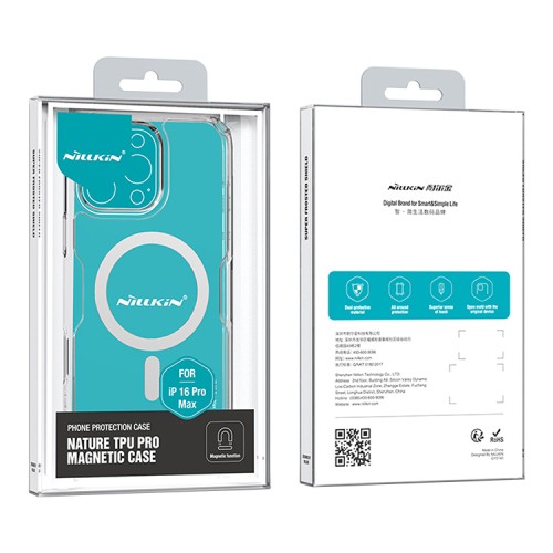 Nillkin для iPhone 16 Pro Max чехол Nature TPU Pro Magnetic White