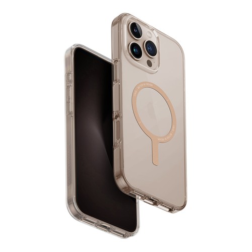 Uniq для iPhone 16 Pro Max чехол Clario Champagne Gold (MagSafe)