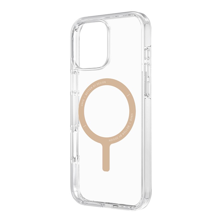 Uniq для iPhone 16 Pro Max чехол Clario Champagne Gold (MagSafe)