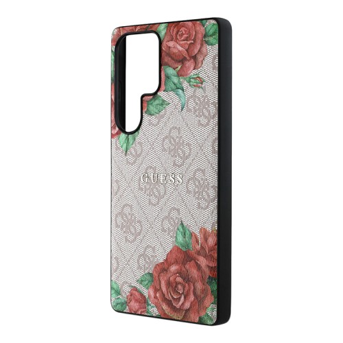 Guess для Galaxy S25 Ultra чехол PU Flowers Roses Hard Pink (MagSafe)