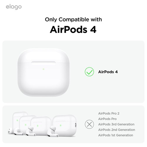 Elago для AirPods 4 чехол Silicone Hang case Medium Grey