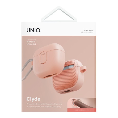 Uniq для Airpods 4 чехол CLYDE Lock case Pink
