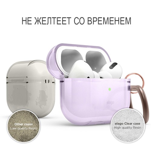 Чехол Elago Clear Hang case для AirPods Pro, Lavender