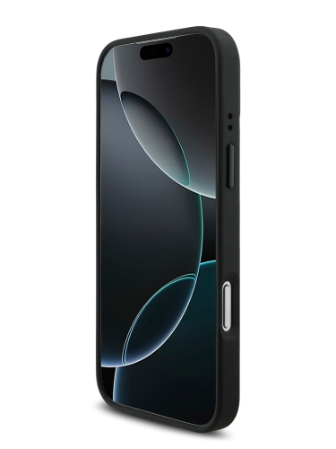 BMW для iPhone 17 Pro чехол M-series PU Carbon/Smooth Metal logo Hard Black/Grey (MagSafe)