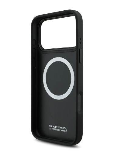 BMW для iPhone 17 Pro чехол M-series PU Carbon/Smooth Metal logo Hard Black/Grey (MagSafe)