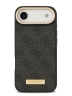 Guess для iPhone Air чехол PU 4G Plate metal logo and Gold camera Hard Black (MagSafe)