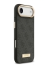 Guess для iPhone Air чехол PU 4G Plate metal logo and Gold camera Hard Black (MagSafe)