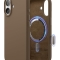 Elago для iPhone 17 чехол Magnetic Silicone Brown (MagSafe)