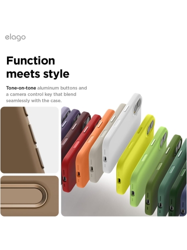 Elago для iPhone 17 чехол Magnetic Silicone Brown (MagSafe)