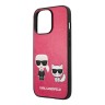 Чехол Karl Lagerfeld PU Karl & Choupette Hard для iPhone 13 Pro, фуксия
