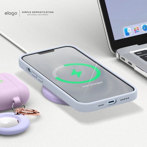 Чехол Elago Soft Silicone для iPhone 13 Pro Max, голубой