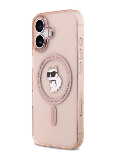 Karl Lagerfeld для iPhone 17 чехол IML NFT Choupette Hard Pink (MagSafe)