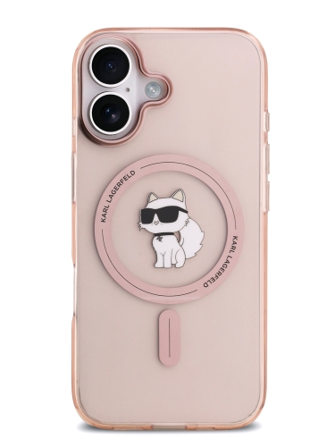 Karl Lagerfeld для iPhone 17 чехол IML NFT Choupette Hard Pink (MagSafe)