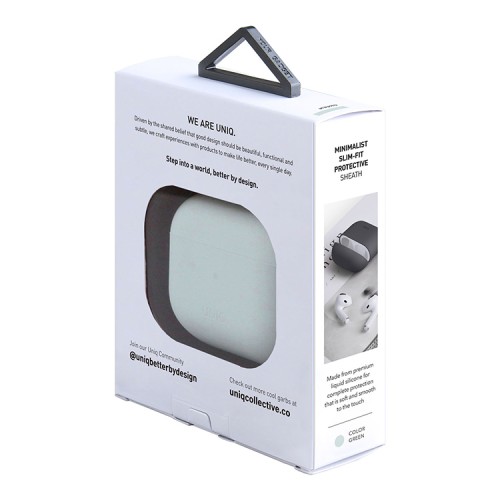 Чехол Uniq LINO Liquid silicone для AirPods 3 (2021), зеленый