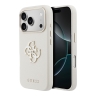 Guess для iPhone 17 Pro Max чехол Saffiano Full Wrapped 4G Big Resin logo Metal Cam Hard Beige