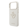 Guess для iPhone 17 Pro Max чехол Saffiano Full Wrapped 4G Big Resin logo Metal Cam Hard Beige