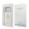 Guess для iPhone 17 Pro Max чехол Saffiano Full Wrapped 4G Big Resin logo Metal Cam Hard Beige
