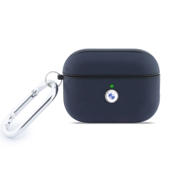 BMW для Airpods Pro 3 чехол Signature PU Leather Metal logo Navy