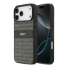 DKNY для iPhone 17 Pro Max чехол PU Repeat texture Tonal stripe Metal logo Hard Black