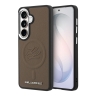 Karl Lagerfeld для Galaxy S26 чехол PU Debossed Initials Metal camera Hard Brown (MagSafe)