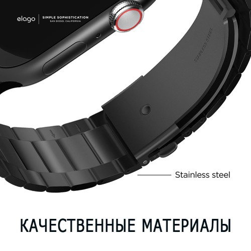 Ремешок Elago Metal Band для Apple Watch 49-46-45-44 mm, черный
