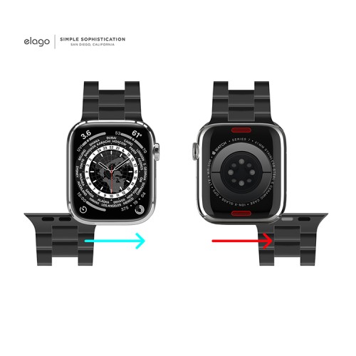 Ремешок Elago Metal Band для Apple Watch 49-46-45-44 mm, черный