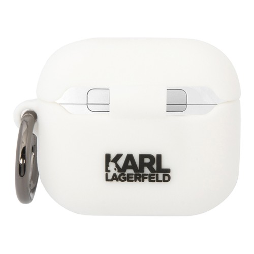 Чехол Lagerfeld Silicone case with ring Karl & Choupette для Airpods 3 (2021), белый