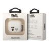 Чехол Lagerfeld Silicone case with ring Karl & Choupette для Airpods 3 (2021), белый