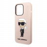 Чехол Lagerfeld Liquid silicone NFT Karl Ikonik Hard для iPhone 14 Pro Max, розовый