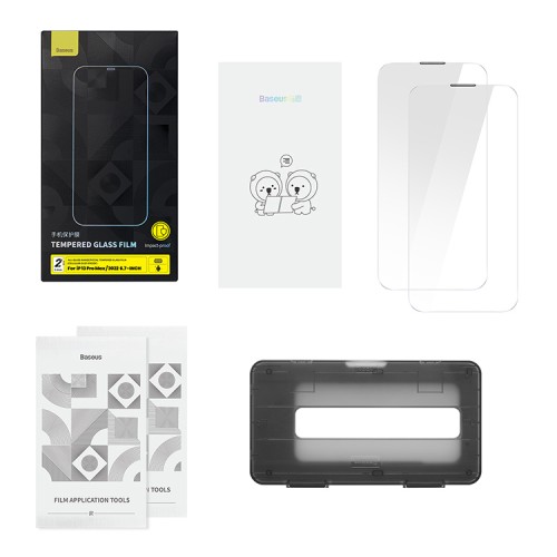 Baseus NanoCrystal glass (Dust-proof) для iPhone 14 Plus/13 Pro Max (2 шт), прозрачное