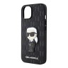 Чехол Lagerfeld PU Saffiano Monogram NFT Karl Ikonik Hard для iPhone 14, черный