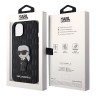 Чехол Lagerfeld PU Saffiano Monogram NFT Karl Ikonik Hard для iPhone 14, черный