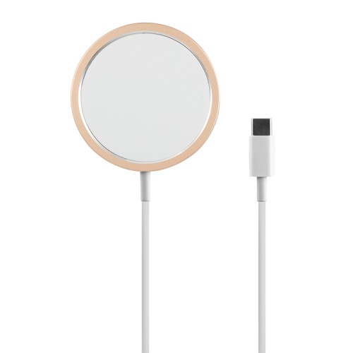 Guess Беспроводное СЗУ MagSafe Wireless charger 15W Script logo Gold