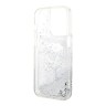 Karl Lagerfeld для iPhone 15 Pro Max чехол Liquid Glitter NFT Karl head Hard Silver