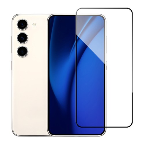 BlueO стекло для Galaxy S24+, Silk Full cover Anti-Static Black (с рамкой, антистатик)