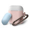 Чехол Elago Hang DUO case для AirPods 1/2, розовый с крышками White и Pastel Blue