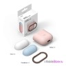Чехол Elago Hang DUO case для AirPods 1/2, розовый с крышками White и Pastel Blue