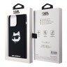 Karl Lagerfeld для iPhone 15 Pro чехол Liquid Silicone NFT Choupette Head Hard Black (MagSafe)