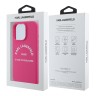 Karl Lagerfeld для iPhone 16 Pro чехол Liquid silicone RSG logo Fuchsia