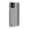 Чехол BMW M-Collection Translucent silicone Vert stripe для iPhone 11, прозрачный