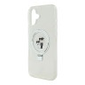 Karl Lagerfeld для iPhone 16 чехол PC/TPU + Ring stand NFT Karl & Choupette Hard Transp (MagSafe)