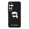 Karl Lagerfeld для Galaxy S25+ чехол PU Grained Monogram NFT Karl metal Head Hard Black