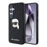 Karl Lagerfeld для Galaxy S25+ чехол PU Grained Monogram NFT Karl metal Head Hard Black